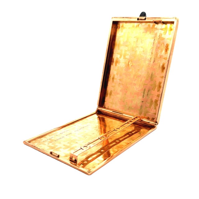 Contemporary Sapphire 18k Two-Tone Gold Cigarette Case For Sale - Image 3 of 4
