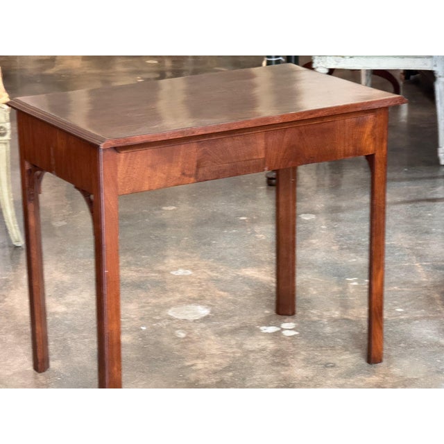 Late 18th Century George III Mahogany Side Table With Pierced Brackets For Sale - Image 11 of 13