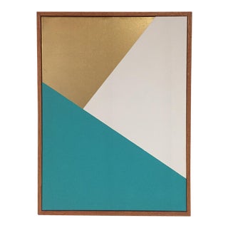 Modern Gold 3 Color Abstract Painting by Tony Curry For Sale