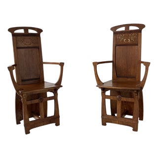 Arts and Crafts Armchairs, Austria, 1905, Set of 4 For Sale