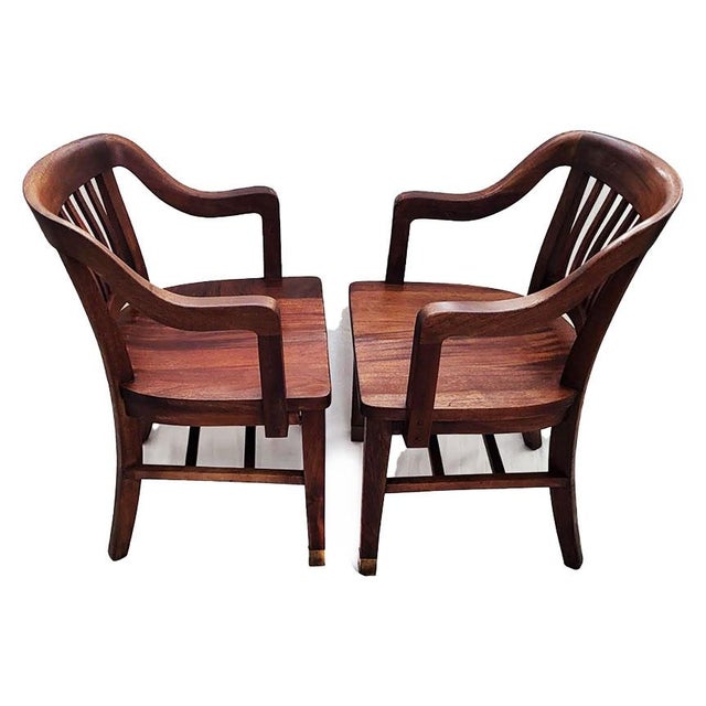 One of kind set of 2 antique wooden jury chairs from the house of the Utah State Legislature. Based on my research, they...