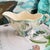 French majolica gravy boat with artichoke design in pales shades of green and blue. This design was created in Fives-Lille...