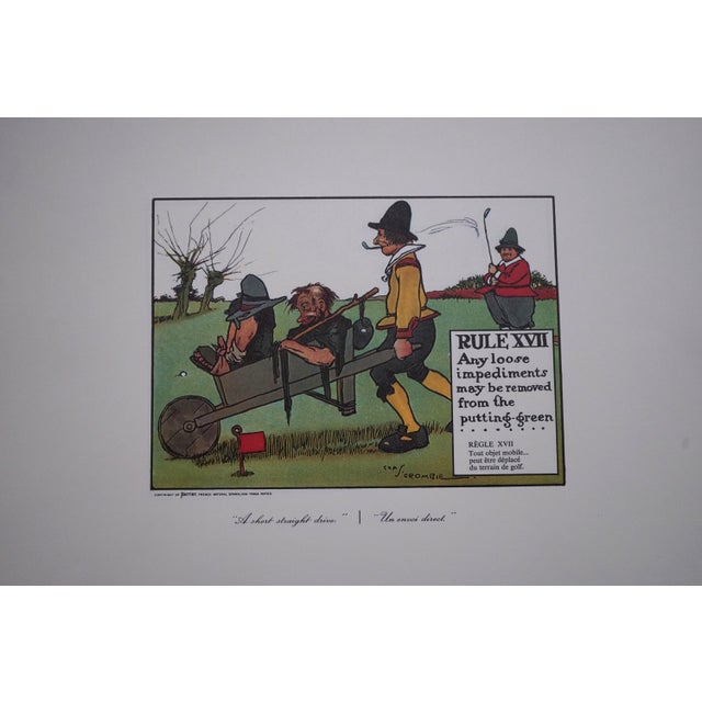 1960s Complete Set of Charles Crombie's Rules of Golf Illustrations for Perrier (24 Prints) Circa 1960 For Sale - Image 5 of 18