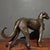 Early 20th Century Gilt Bronze Dog Figure – 7.9" Standing Hound Sculpture With Red Pigment For Sale - Image 4 of 9