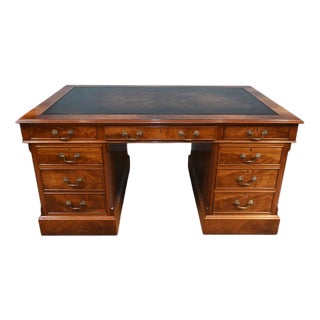 Regency Partners Desk in Mahogany, 1930s For Sale
