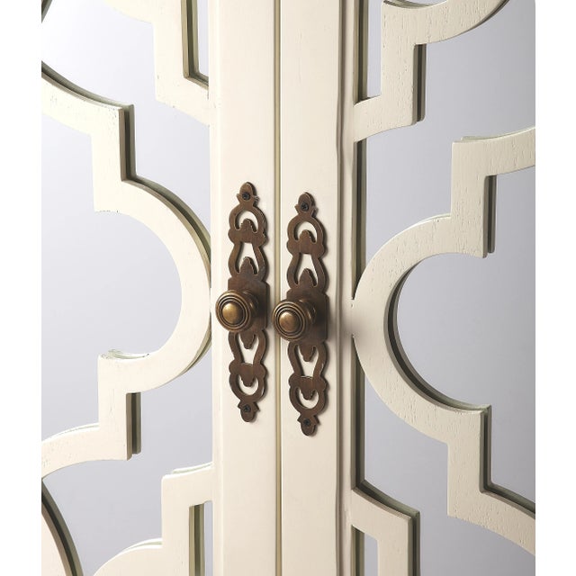 Transitional Morjanna Tall Cabinet, White For Sale - Image 3 of 4