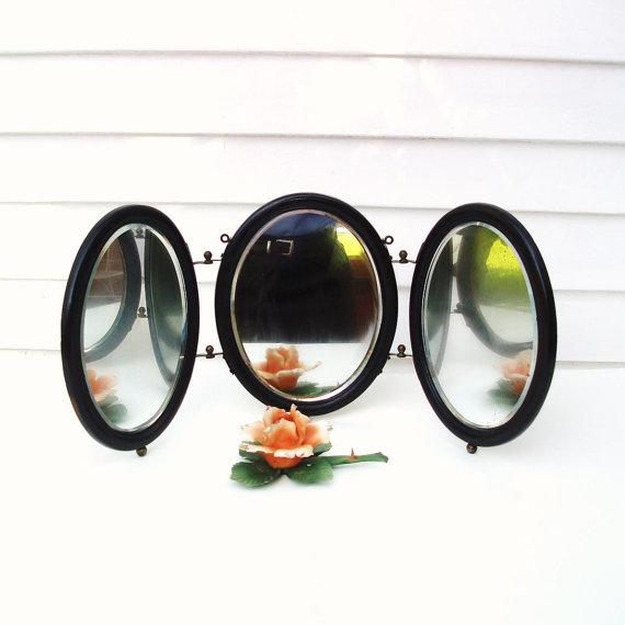 Antique Tri Fold Shaving Mirror Chairish