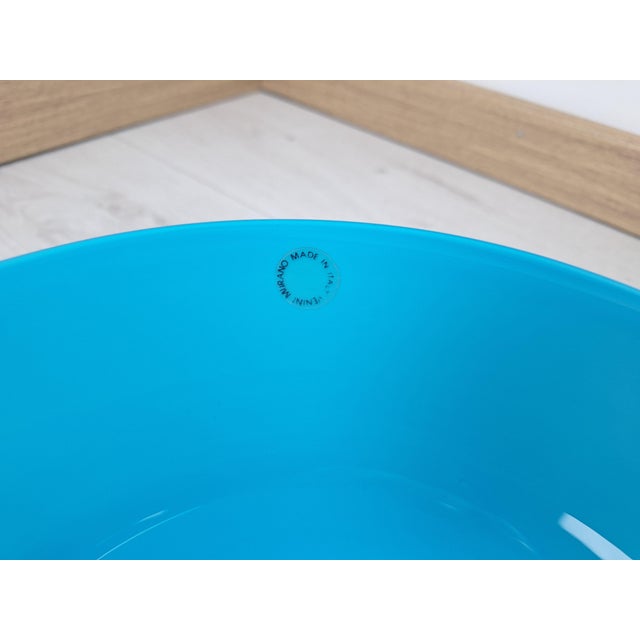 1990s Bowl in Blue Murano Glass from Venini, 1990s For Sale - Image 5 of 7