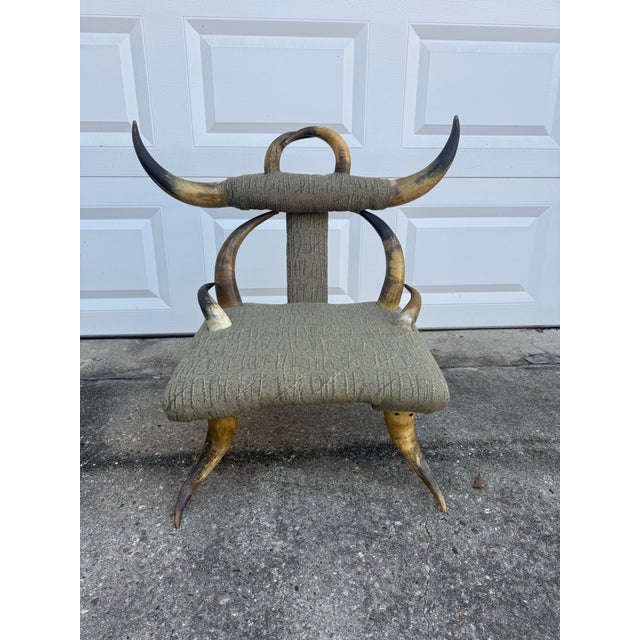 Brown Vintage Argentine Steer Horn Children’s Chair For Sale - Image 8 of 12