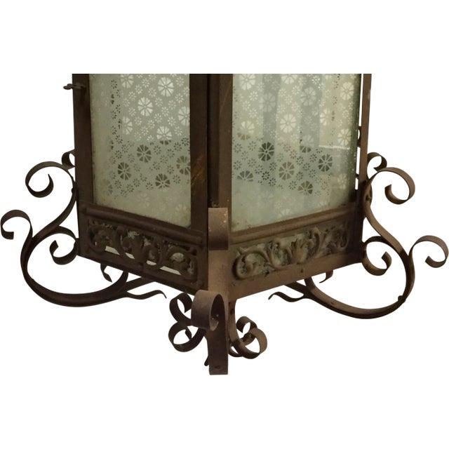Brown 19th Century Moroccan Style Iron Lantern For Sale - Image 8 of 12