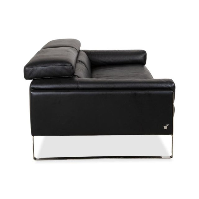 Romeo 2-Seater Sofa in Black Leather and Chrome from Calia For Sale - Image 14 of 17