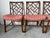 1960s English Georgian Chinese Chippendale Style Mahogany Cockpen Dining Chairs – Set of 4 For Sale - Image 12 of 17