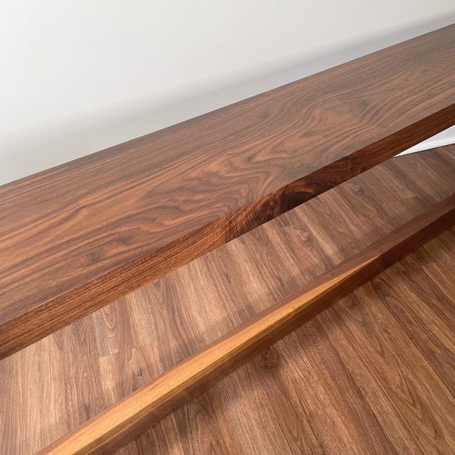 Wood Black Walnut Modern Console Table For Sale - Image 7 of 12