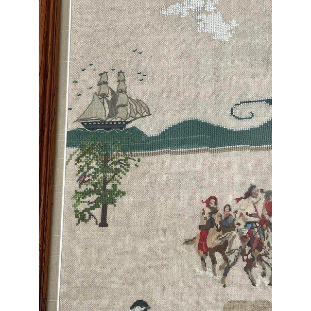 Vintage Large Scale Embroidery Sampler For Sale - Image 4 of 11