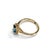 Metal Bochic "Orient" Natural London Topaz Solitaire Ring Set In 18K Gold & Silver For Sale - Image 7 of 11