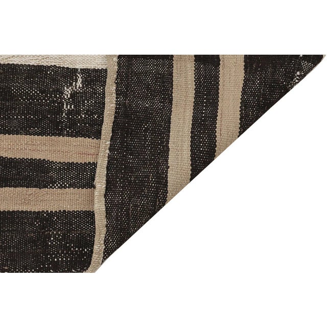 Mid 20th Century Mid 20th Century Vintage Striped Turkish Kilim Rug For Sale - Image 5 of 7
