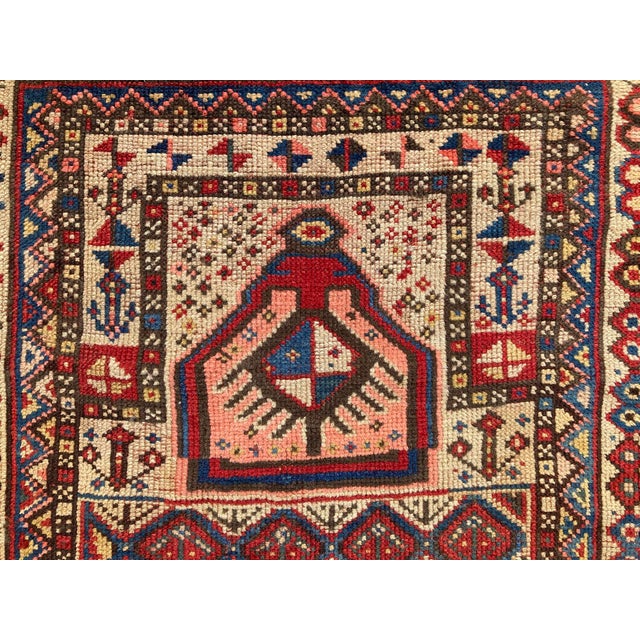 Antique Caucasian Gendje Prayer Rug, 1890s For Sale - Image 12 of 16
