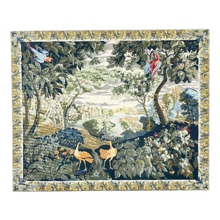 20th Century Decorative Exotic Birds Tapestry For Sale