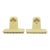 Pair of Yellow Ceramic Porcelain Towel Brackets For Sale