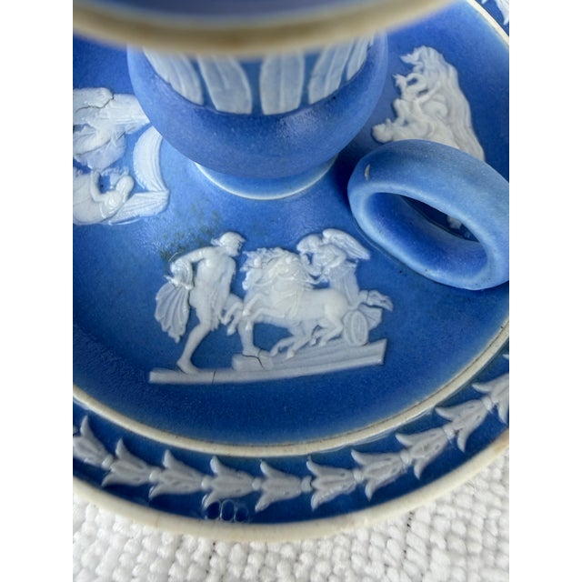Antique (18th - 19th Cent.) Wedgwood Neoclassical Jasperware Chamberstick For Sale - Image 10 of 13