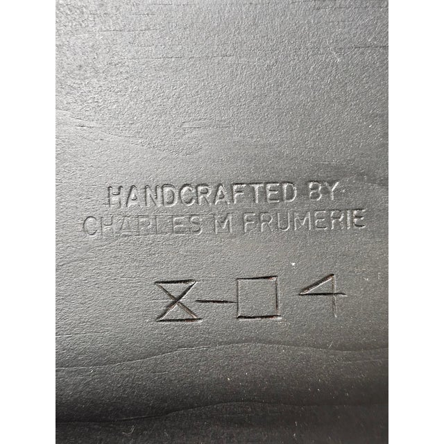 Charles Frumerie Black Fan Back Windsor Arm Chair Bench Made For Sale In Cleveland - Image 6 of 10