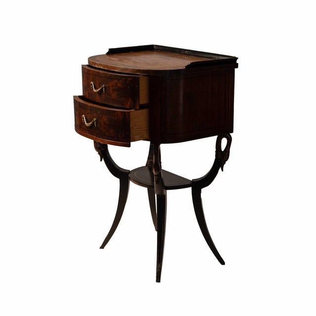 Brown Antique Mahogany Side Table For Sale - Image 8 of 8