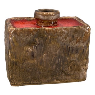 Fat Lava Glazed Studio Ceramic Vase by W. Goebel, West Germany, 1967 For Sale