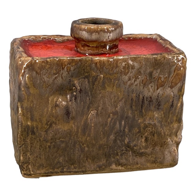 Fat Lava Glazed Studio Ceramic Vase by W. Goebel, West Germany, 1967 For Sale