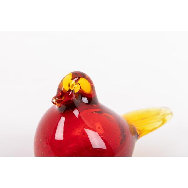 Swedish Art Glass Birds Sculptures from Bergdala, 1970s, Set of 2 For Sale - Image 4 of 12