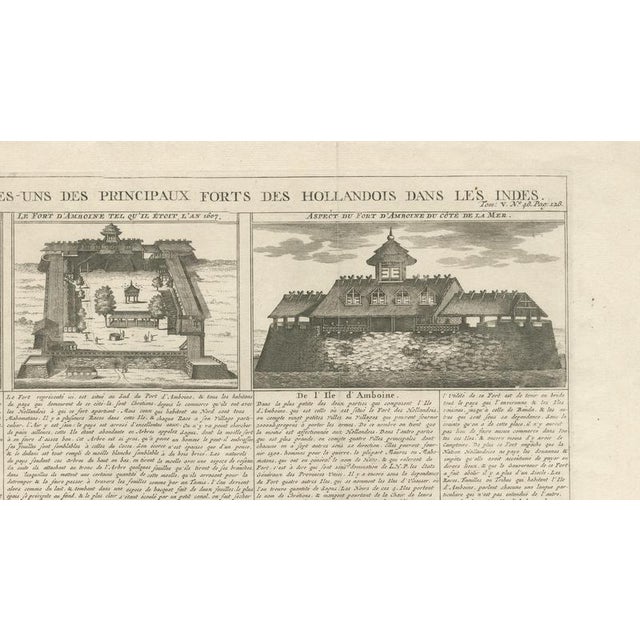 Antique Dutch East Indies Forts Engraving from Voc Batavia, 1719 For Sale - Image 4 of 9