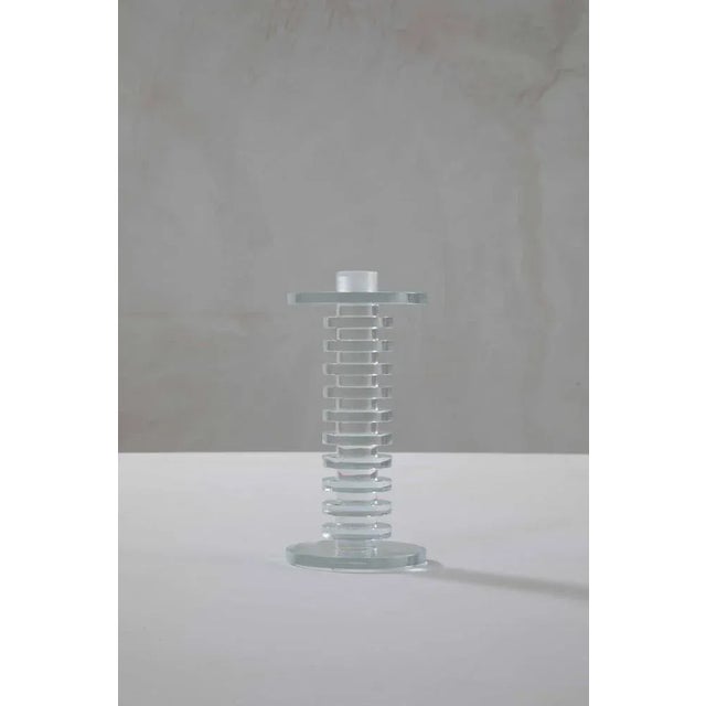 Dinner Light Candlestick in Non-Clear Crystal by Ettore Sottsass for RSVP, 1999 For Sale - Image 8 of 8