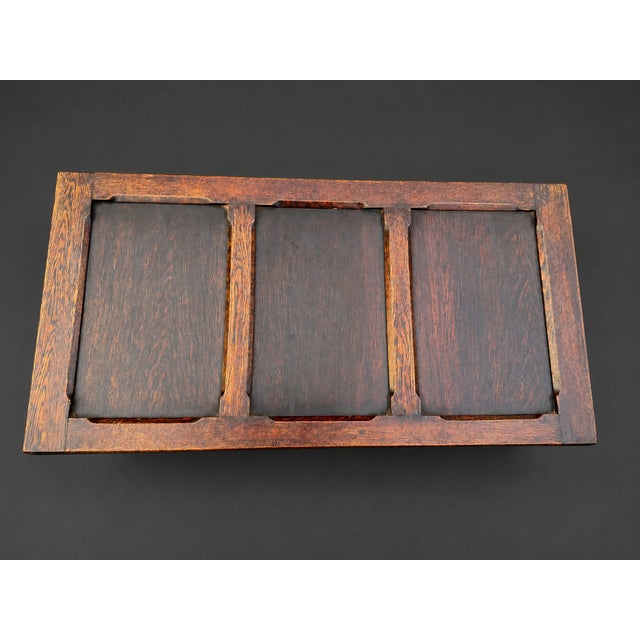 Jacobean Early 20th Century Jacobean Revival Carved Oak Blanket Chest For Sale - Image 3 of 5