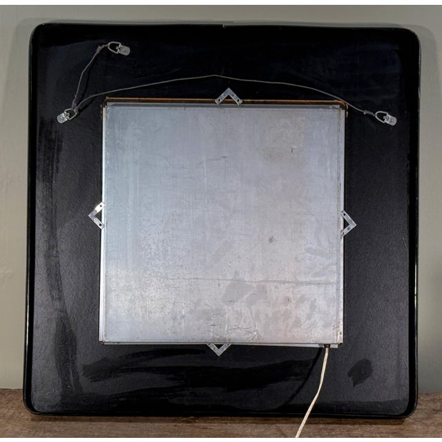 Vintage c.1970's/80's Infinity Mirror Wall Light in Matte Black For Sale - Image 12 of 12