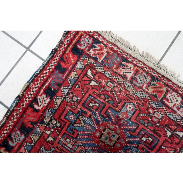 1910s, Handmade Antique Persian Karajeh Rug 2.1' X 3.7' For Sale - Image 9 of 11