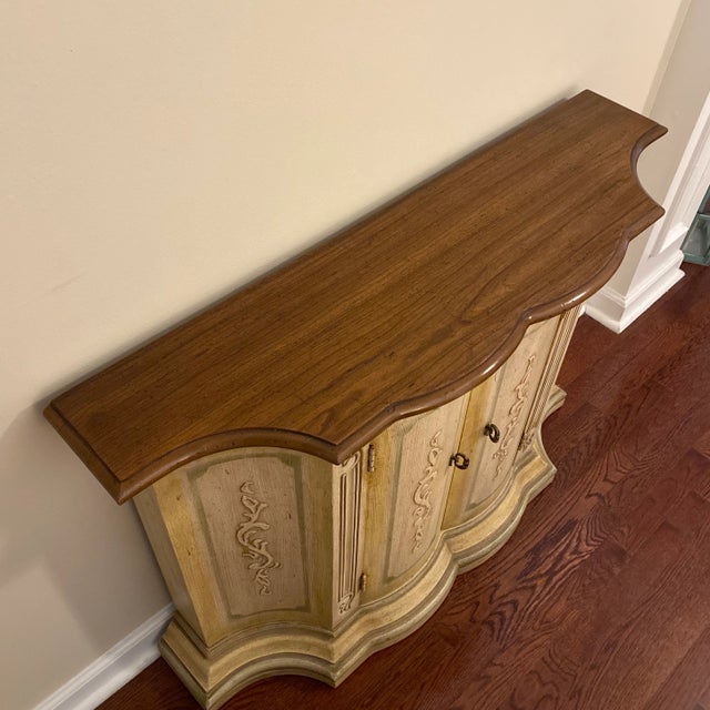 Tan 1970s Italian Style Painted Console by Drexel For Sale - Image 8 of 11