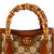 Animal Skin Gucci Diana Crystals Small Gg Canvas Camel Leather Bamboo Handle Tote Bag For Sale - Image 7 of 10