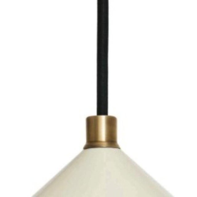 Shear Pendant Light in Brass by Bert Frank For Sale - Image 4 of 6