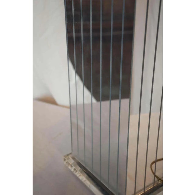 Modern Lucite Mirror Lamp For Sale - Image 4 of 12