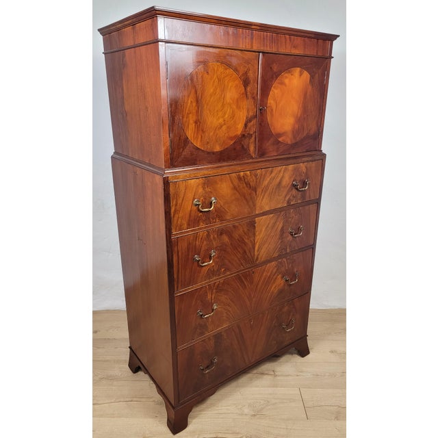 English Edwardian Mahogany Tallboy, 1910s For Sale - Image 3 of 18