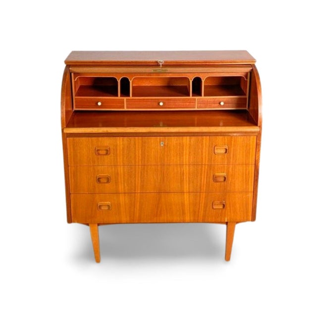 Vintage Secretaire in Teak by Egon Ostegaard For Sale - Image 15 of 15