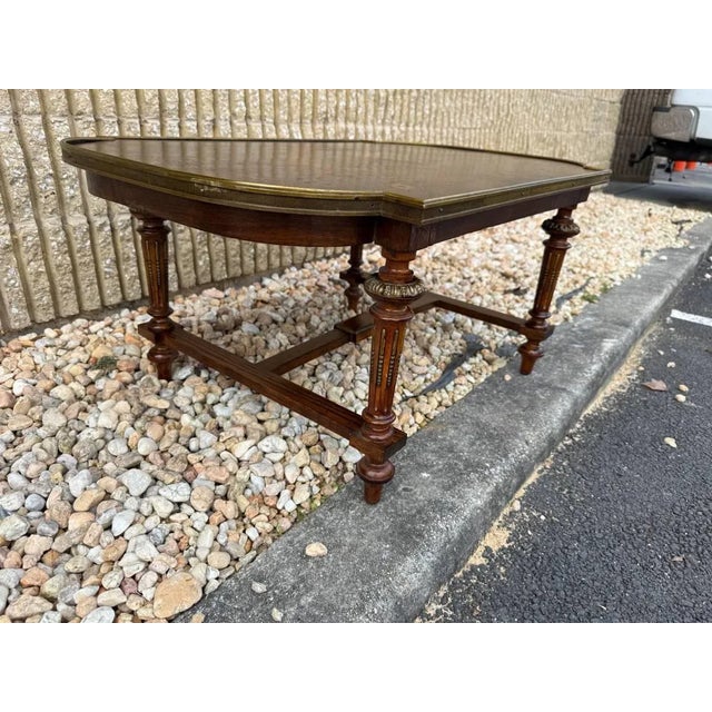 Antique French Napoleon III-style Marquestry Inlaid Coffee Table For Sale In Washington DC - Image 6 of 18