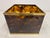 Plastic Tortoiseshell Effect Acrylic Glass and Brass Planter, 1970s For Sale - Image 7 of 12