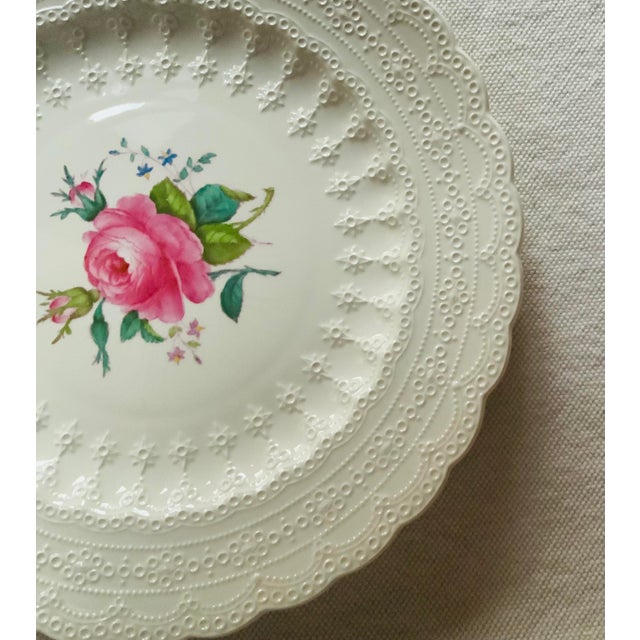 Antique Copeland Spode "Jewel" Bone China Dinner Plates, Billingsley Rose C. 1926 - Set of 4 For Sale - Image 13 of 18