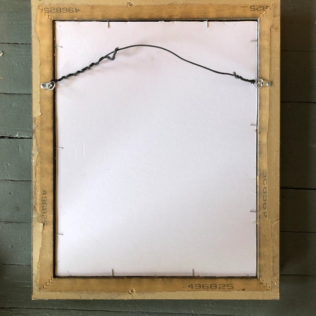 Original Vintage Female Nude Watercolor Painting Vintage Frame Signed 1970’s For Sale - Image 4 of 5