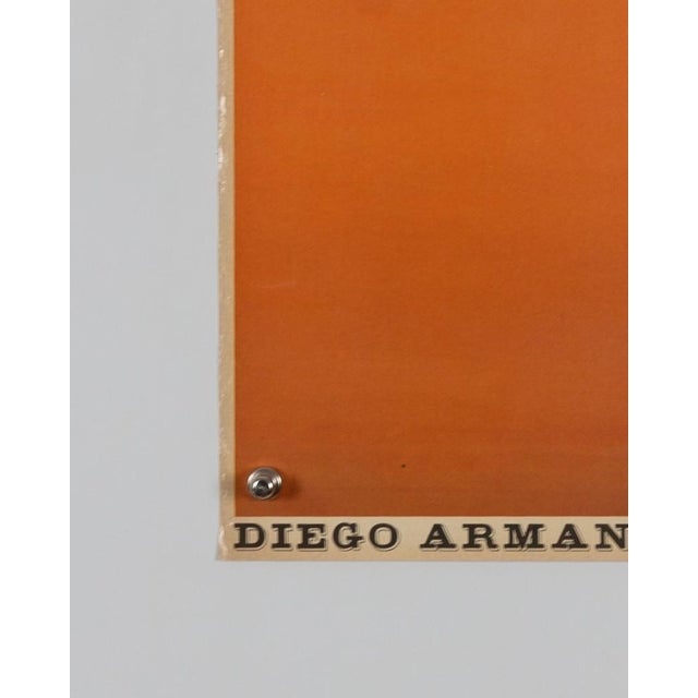 Orange Vintage Diego Armando Maradona Sports Poster, 1981 For Sale - Image 8 of 9