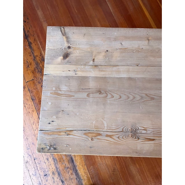 Tan 19th Century Pine Farmhouse Serving Table For Sale - Image 8 of 16