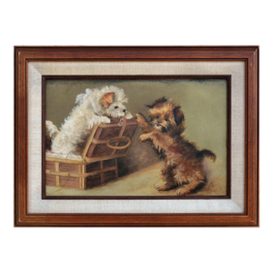 Late 19th Century Cairn Terrier Puppies, Dog Portrait by Katherine L Fitz