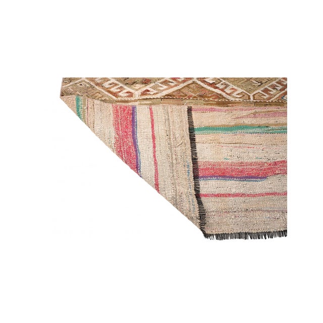 1960s Vintage Turkish Decorative Small Kilim - 3`11″ X 4`9″ For Sale - Image 5 of 6
