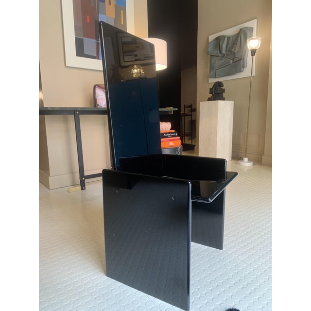 Kazuki Chair in Black Lacquered Wood by Kazuhide Takahama for Gavina/Simon Bologna, 1970s For Sale - Image 9 of 12