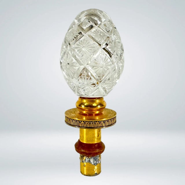 Late 20th Century Fabergé Crystal Egg Bottle Stopper For Sale - Image 5 of 8
